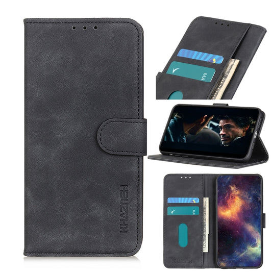 KHAZNEH Retro Texture PU + TPU Horizontal Flip Leather Case with Holder & Card Slots & Wallet, Compatible with Xiaomi Poco X3 NFC