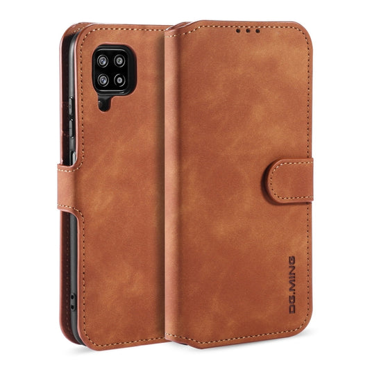 DG.MING Retro Oil Side Horizontal Flip Protective Case, Compatible with Samsung Galaxy A42 5G