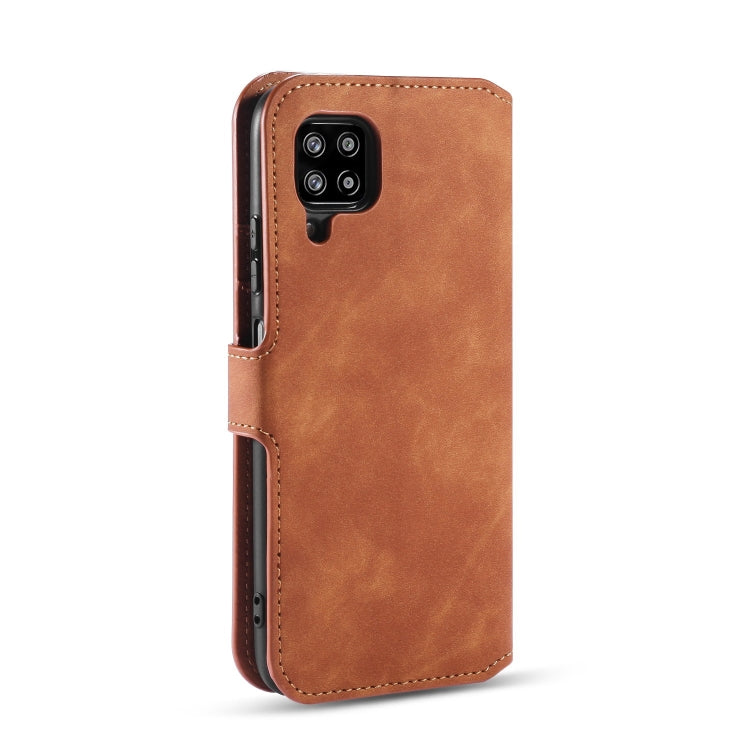 DG.MING Retro Oil Side Horizontal Flip Protective Case, Compatible with Samsung Galaxy A42 5G