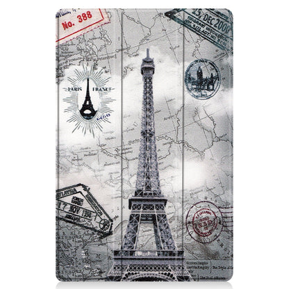Custer Painted 3-Fold Holder Smart Leather Tablet Case