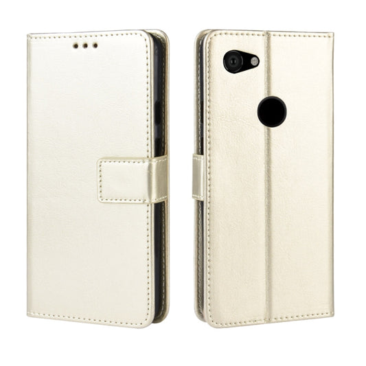 Retro Crazy Horse Texture Horizontal Flip Leather Case compatible with Google Pixel 3XL lite, with Holder & Card Slots & Photo Frame, Compatible with Google Pixel 3XL lite