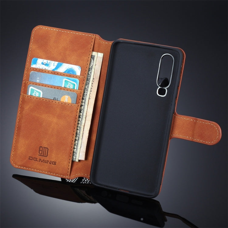 DG.MING Retro Oil Side Horizontal Flip Protective Case compatible with Huawei P30, with Holder & Card Slots & Wallet, Huawei P30