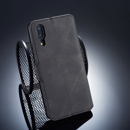 DG.MING Retro Oil Side Horizontal Flip Case compatible with Huawei P20, with Holder & Card Slots & Wallet, Huawei P20