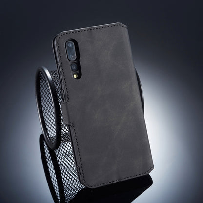 DG.MING Retro Oil Side Horizontal Flip Case compatible with Huawei P20 Pro, with Holder & Card Slots & Wallet, Huawei P20 Pro