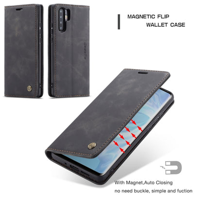 CaseMe-013 Multifunctional Retro Frosted Horizontal Flip Leather Case compatible with Huawei P30 Pro, with Card Slot & Holder & Wallet, Compatible with Huawei P30 Pro