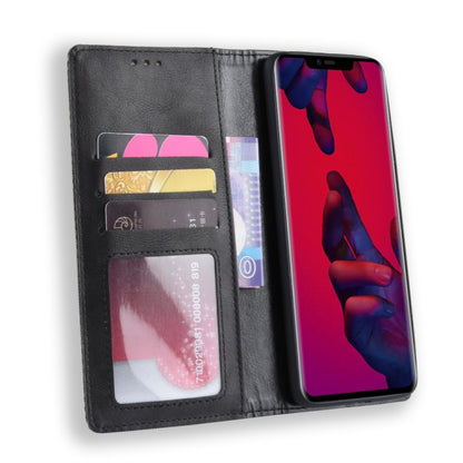 Magnetic Buckle Retro Texture Horizontal Flip Leather Case compatible with Huawei Mate 20 Pro, with Holder & Card Slots & Wallet, Compatible with Huawei Mate 20 Pro