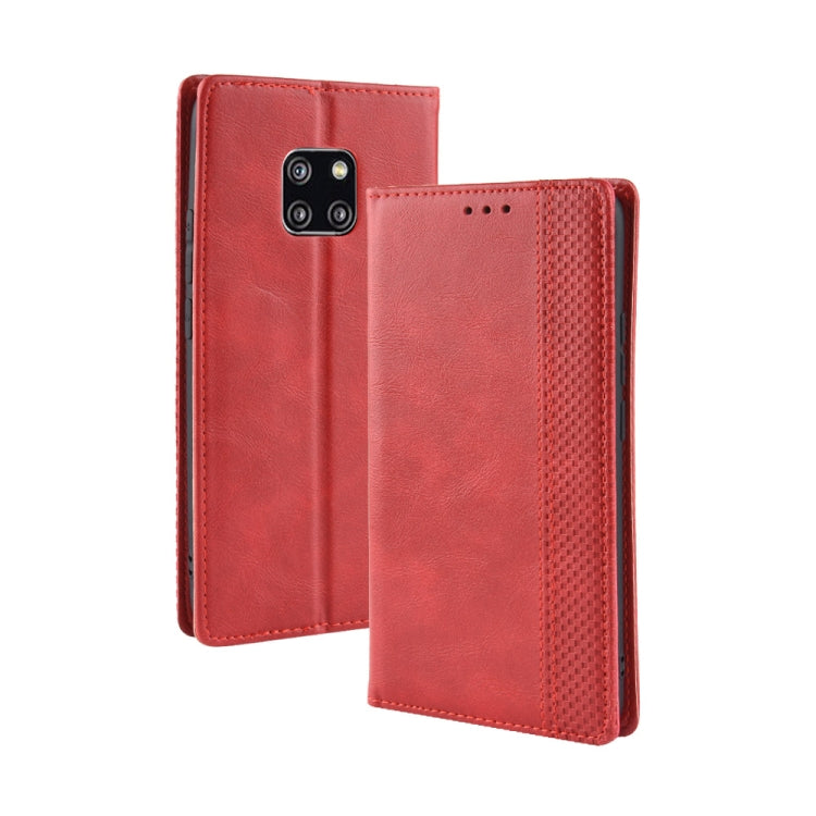 Magnetic Buckle Retro Texture Horizontal Flip Leather Case compatible with Huawei Mate 20 Pro, with Holder & Card Slots & Wallet, Compatible with Huawei Mate 20 Pro