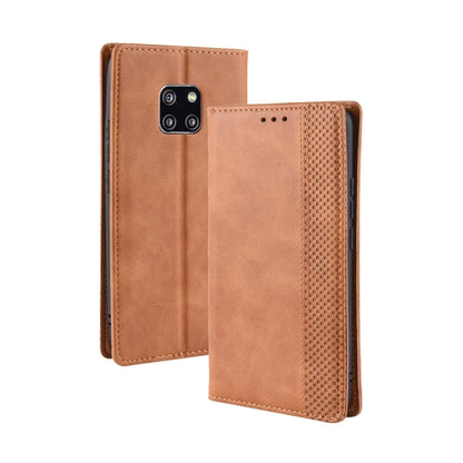 Magnetic Buckle Retro Texture Horizontal Flip Leather Case compatible with Huawei Mate 20 Pro, with Holder & Card Slots & Wallet, Compatible with Huawei Mate 20 Pro