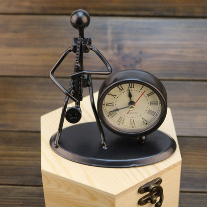 Creative Iron Stainless Steel Small Alarm Clock Retro Personalized Watches and Clocks Boutique Gifts, Small Alarm Clock