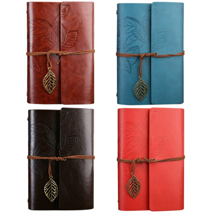 Creative Retro Autumn Leaves Pattern Loose-leaf Travel Diary Notebook, Size: M, M