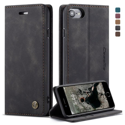 CaseMe-013 Multifunctional Retro Frosted Horizontal Flip Leather Case compatible with iPhone 7 / 8, with Card Slot & Holder & Wallet, Compatible with iPhone 7 / 8
