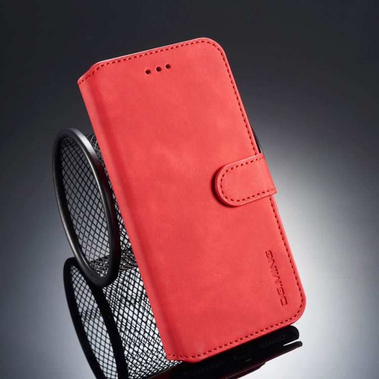 DG.MING Retro Oil Side Horizontal Flip Case compatible with iPhone 8 Plus & 7 Plus, with Holder & Card Slots & Wallet, iPhone 8 Plus & 7 Plus