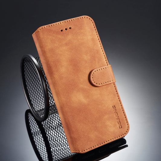 DG.MING Retro Oil Side Horizontal Flip Case compatible with iPhone 8 Plus & 7 Plus, with Holder & Card Slots & Wallet, iPhone 8 Plus & 7 Plus