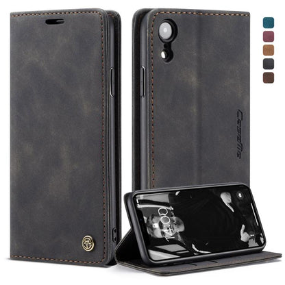 Compatible with iPhone XR CaseMe-013 Multifunctional Retro Frosted Horizontal Flip Leather Case with Card Slot & Holder & Wallet, Compatible with iPhone XR