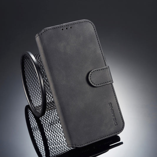 Compatible with iPhone XR DG.MING Retro Oil Side Horizontal Flip Case with Holder & Card Slots & Wallet, iPhone XR