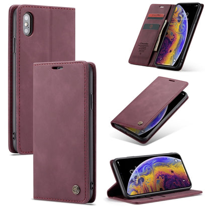 Compatible with iPhone X / XS CaseMe-013 Multifunctional Retro Frosted Horizontal Flip Leather Case with Card Slot & Holder & Wallet, Compatible with iPhone X / XS