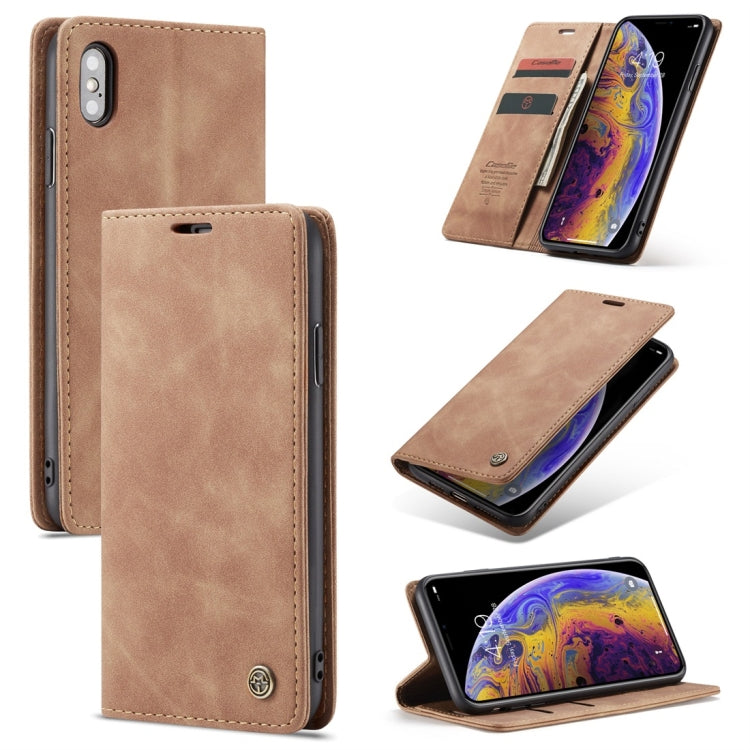 Compatible with iPhone X / XS CaseMe-013 Multifunctional Retro Frosted Horizontal Flip Leather Case with Card Slot & Holder & Wallet, Compatible with iPhone X / XS