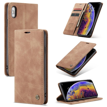 Compatible with iPhone X / XS CaseMe-013 Multifunctional Retro Frosted Horizontal Flip Leather Case with Card Slot & Holder & Wallet, Compatible with iPhone X / XS