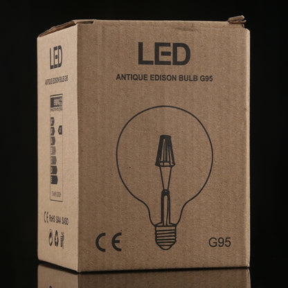 G95 E27 4W 4 LEDs 450 LM 3000K Retro Dimming LED Filament Light Bulb Energy Saving Light, AC 220V, G95 4W Warm White