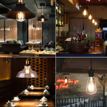 ST64 E27 4W 4 LEDs 600 LM 3000K Retro Dimming LED Filament Light Bulb Energy Saving Light, AC 220V, ST64 4W Warm White