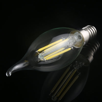 C35 E14 4W 4 LEDs 300 LM 3000K Dimmable Retro LED Filament Light Bulb Energy Saving Light, AC 220V