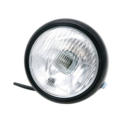 5.75 inch Motorcycle Black Shell Retro Lamp LED Headlight Modification Accessories compatible with CG125 / GN125, Black Shell Retro Lamp