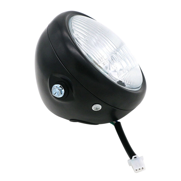 5.75 inch Motorcycle Black Shell Retro Lamp LED Headlight Modification Accessories compatible with CG125 / GN125, Black Shell Retro Lamp