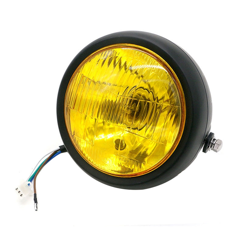 5.75 inch Motorcycle Black Shell Retro Lamp LED Headlight Modification Accessories compatible with CG125 / GN125, Black Shell Retro Lamp