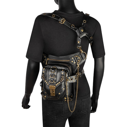 HG043 Retro One-shoulder Bag Cross-body Bag Waist Bag compatible with Ladies, Size: 34 x 30cm, 34 x 30cm