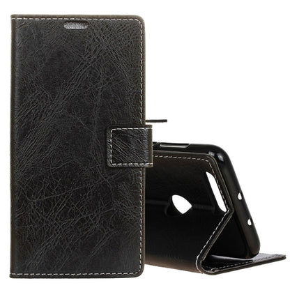Retro Crazy Horse Texture Horizontal Flip Leather Case compatible with OPPO A7 / AX7, with Holder & Card Slots & Photo Frame, Compatible with OPPO A7 / AX7
