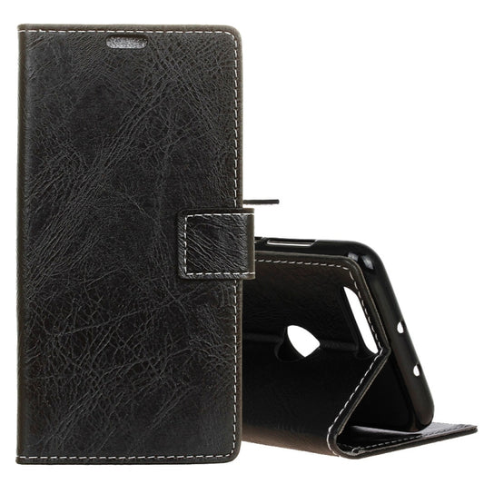 Retro Crazy Horse Texture Horizontal Flip Leather Case compatible with OPPO A7 / AX7, with Holder & Card Slots & Photo Frame, Compatible with OPPO A7 / AX7