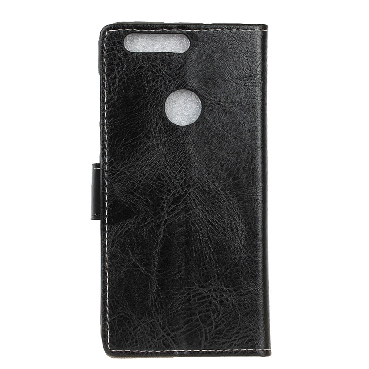 Retro Crazy Horse Texture Horizontal Flip Leather Case compatible with OPPO A7 / AX7, with Holder & Card Slots & Photo Frame, Compatible with OPPO A7 / AX7