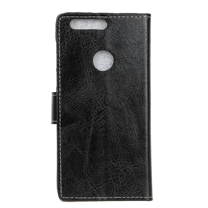 Retro Crazy Horse Texture Horizontal Flip Leather Case compatible with OPPO A7 / AX7, with Holder & Card Slots & Photo Frame, Compatible with OPPO A7 / AX7