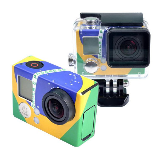 Case Sticker compatible with GoPro HERO3+ /3, Brazil Flag