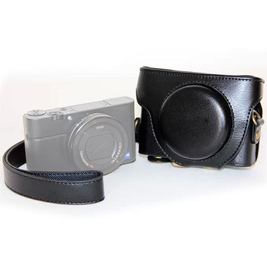 Retro Style PU Leather Camera Case Bag with Strap compatible with Sony RX100 M3 / M4 / M5