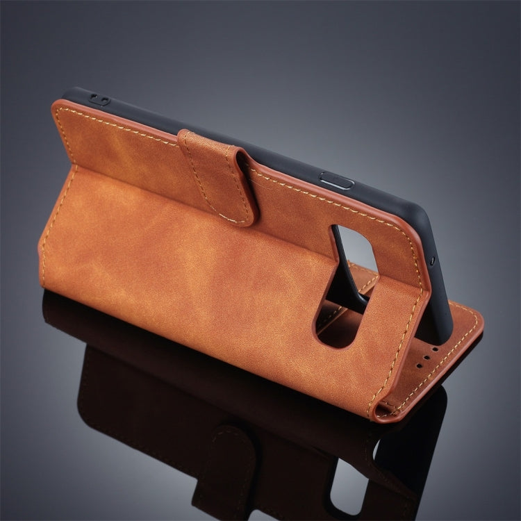 DG.MING Retro Oil Side Horizontal Flip Case compatible with Galaxy S10 Plus, with Holder & Card Slots & Wallet, Galaxy S10 Plus