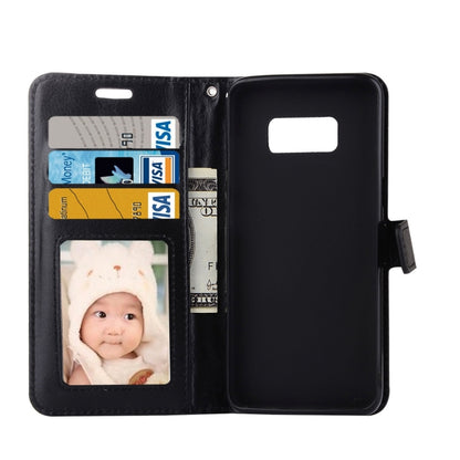 For Galaxy S8 Retro Crazy Horse Texture Horizontal Flip Leather Case with Holder & Card Slots & Wallet & Photo Frame