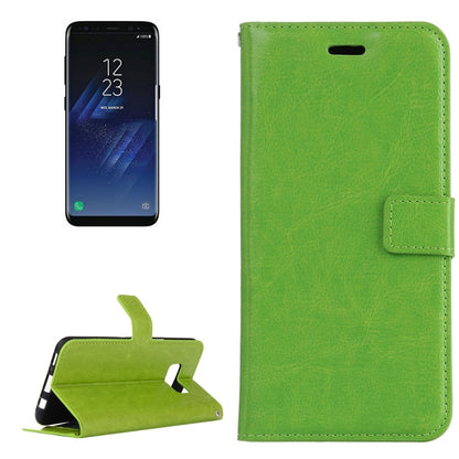 Compatible with Galaxy S8 Retro Crazy Horse Texture Horizontal Flip Leather Case with Holder & Card Slots & Wallet & Photo Frame, Compatible with Galaxy S8
