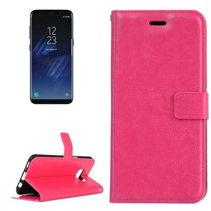 Compatible with Galaxy S8 Retro Crazy Horse Texture Horizontal Flip Leather Case with Holder & Card Slots & Wallet & Photo Frame, Compatible with Galaxy S8