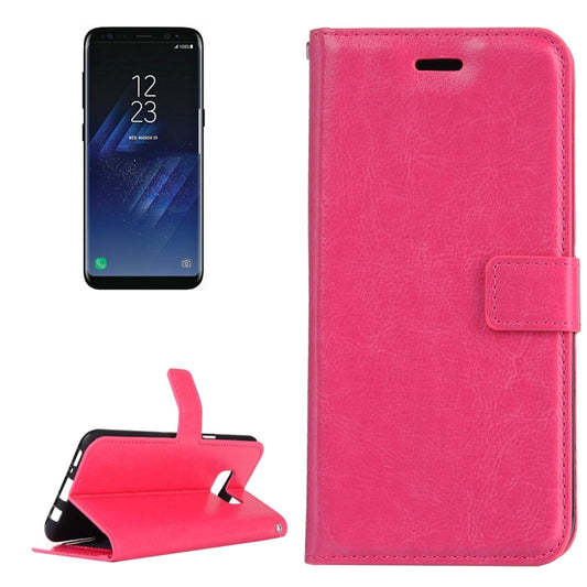 Compatible with Galaxy S8 Retro Crazy Horse Texture Horizontal Flip Leather Case with Holder & Card Slots & Wallet & Photo Frame, Compatible with Galaxy S8