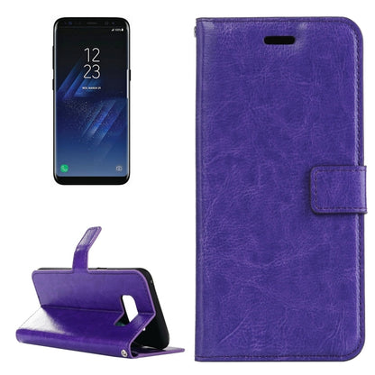 Compatible with Galaxy S8 Retro Crazy Horse Texture Horizontal Flip Leather Case with Holder & Card Slots & Wallet & Photo Frame, Compatible with Samsung Galaxy S8