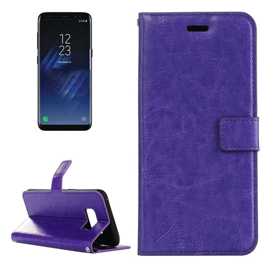 Compatible with Galaxy S8 Retro Crazy Horse Texture Horizontal Flip Leather Case with Holder & Card Slots & Wallet & Photo Frame, Compatible with Samsung Galaxy S8