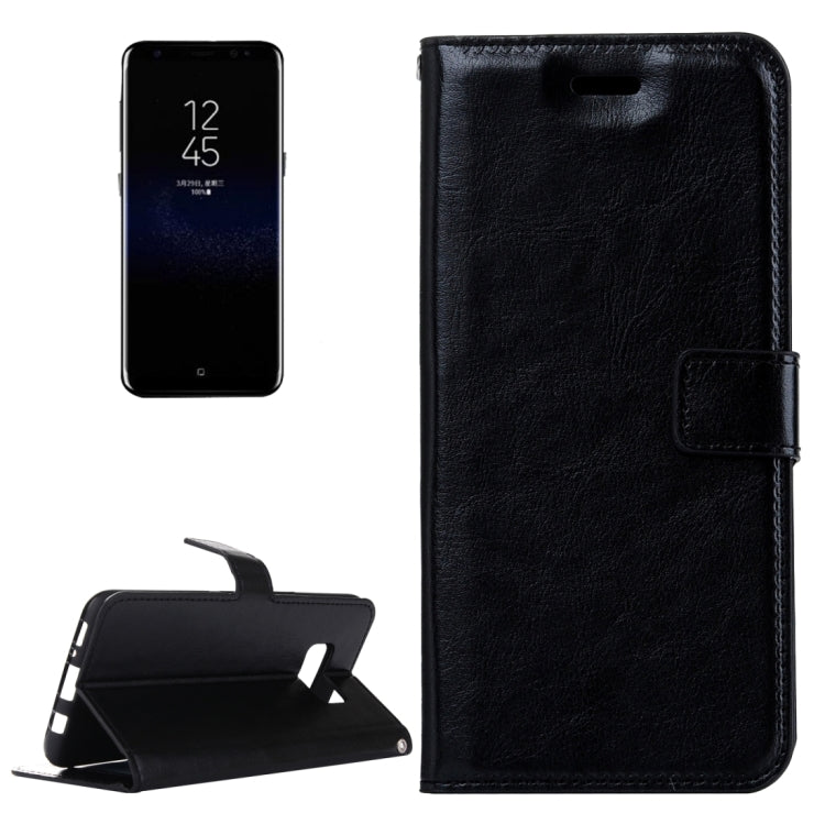 Compatible with Galaxy S8 Retro Crazy Horse Texture Horizontal Flip Leather Case with Holder & Card Slots & Wallet & Photo Frame & Lanyard, Compatible with Samsung Galaxy S8 Retro