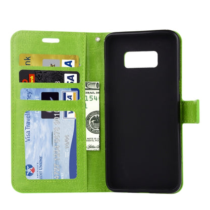 Compatible with Galaxy S8 Retro Crazy Horse Texture Horizontal Flip Leather Case with Holder & Card Slots & Wallet & Photo Frame & Lanyard, Compatible with Galaxy S8 Retro