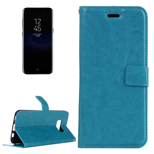 Compatible with Galaxy S8 Retro Crazy Horse Texture Horizontal Flip Leather Case with Holder & Card Slots & Wallet & Photo Frame & Lanyard, Galaxy S8 Retro