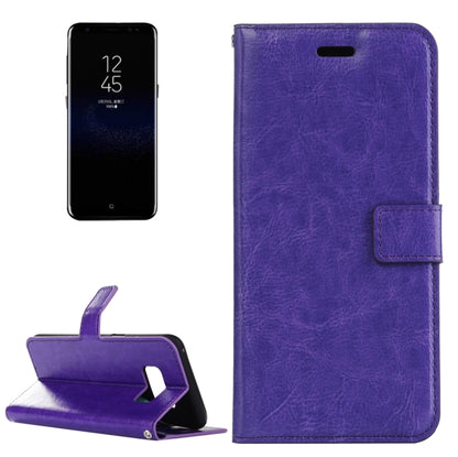 Compatible with Galaxy S8 Retro Crazy Horse Texture Horizontal Flip Leather Case with Holder & Card Slots & Wallet & Photo Frame & Lanyard, Compatible with Galaxy S8 Retro