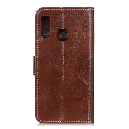 Retro Crazy Horse Texture Horizontal Flip Leather Case compatible with Galaxy A20e, with Holder & Card Slots & Wallet & Photo Frame, Compatible with Galaxy A20e