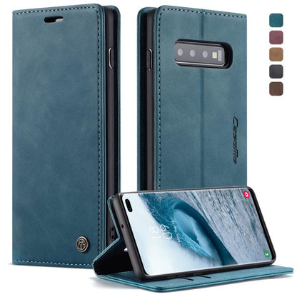 CaseMe-013 Multifunctional Retro Frosted Horizontal Flip Leather Case compatible with Galaxy S10 Plus, with Card Slot & Holder & Wallet, Compatible with Galaxy S10 Plus