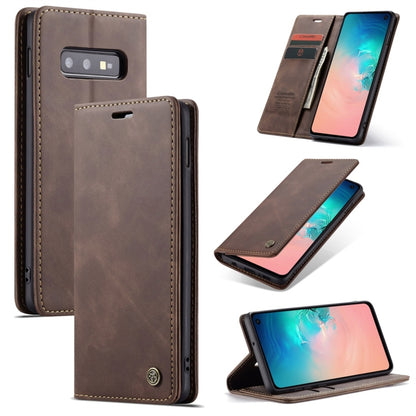 CaseMe-013 Multifunctional Retro Frosted Horizontal Flip Leather Case compatible with Galaxy S10 E, with Card Slot & Holder & Wallet, Compatible with Galaxy S10 E