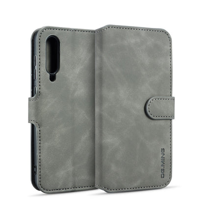 DG.MING Retro Oil Side Horizontal Flip Case compatible with Galaxy A50, with Holder & Card Slots & Wallet, Galaxy A50